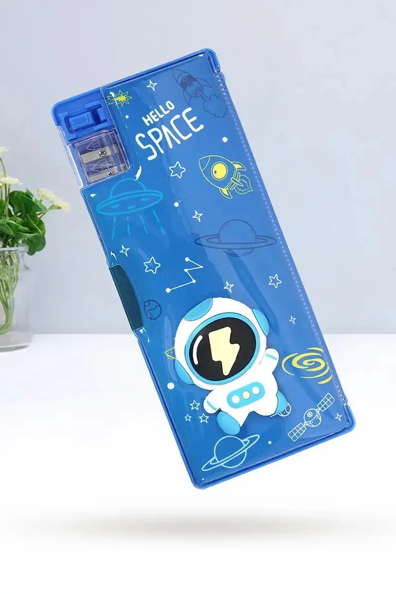 Stationary Pencil Box for Kids (Hello Space- Blue) - Pack of 1 028547HELSPABLU