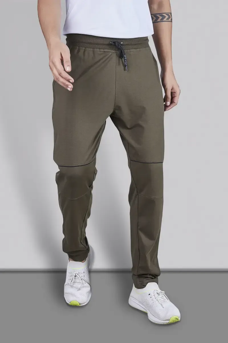 Cotton Printed Regular Fit Track Pants for Men 028567OLIL