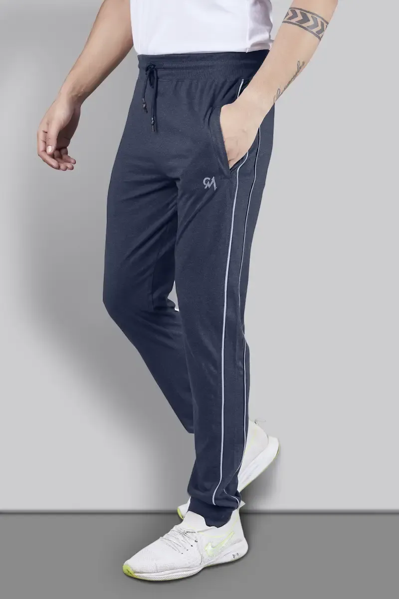 Men's Printed Regular Fit Track Pants  028568NAVBLUM