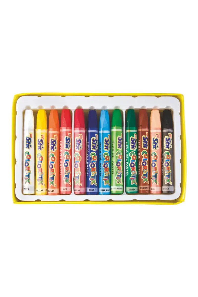 パステル⭐︎ Buy Stic Hexa Oil Pastels 15 Shades (Multicol | Crayons