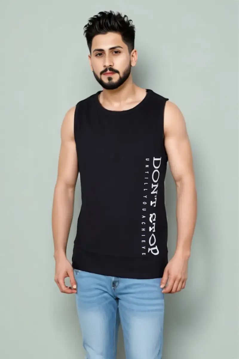 Men's Round Neck Sleeveless T-shirt