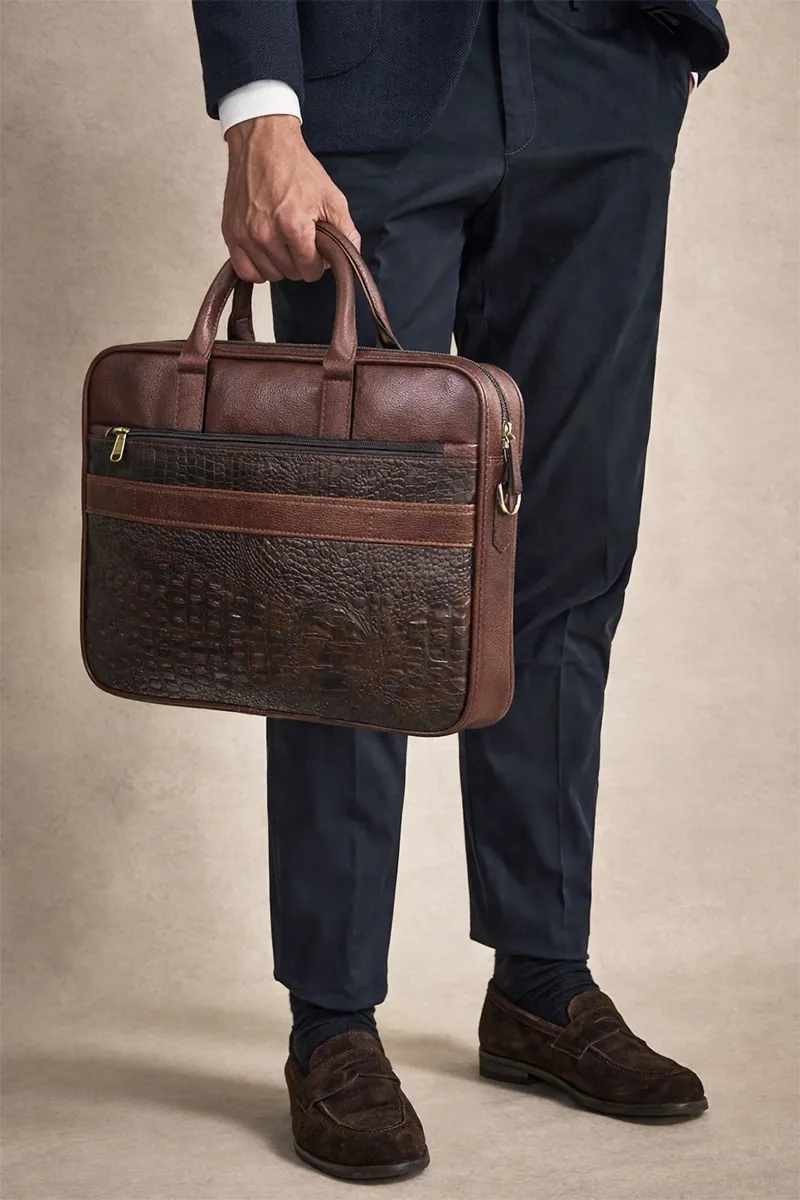 Sleek and Expandable Laptop Bag for Men