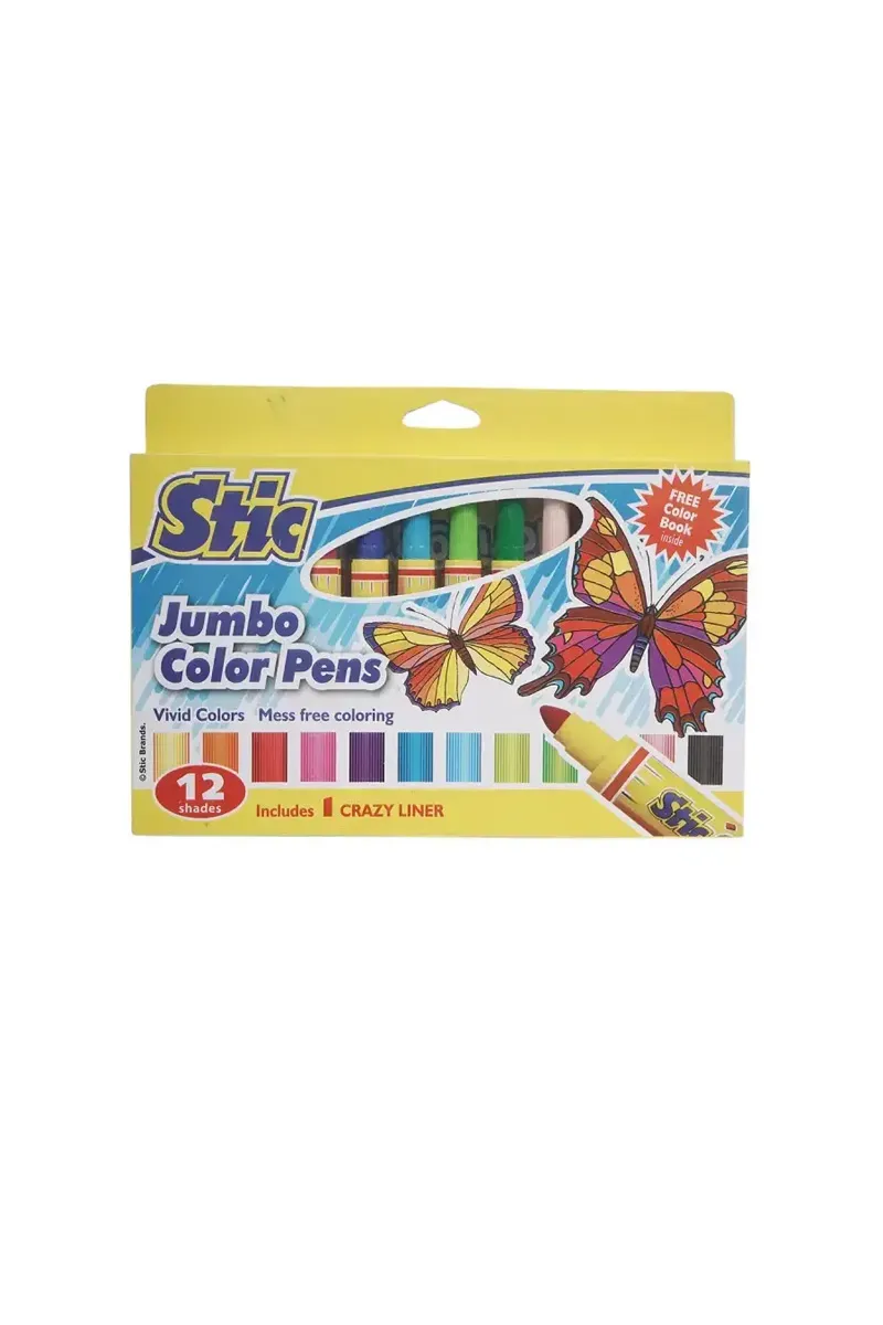 Stic Jumbo Color Pens 12 Shades (Multicolor) - Pack of 12 028682MUL12SHA