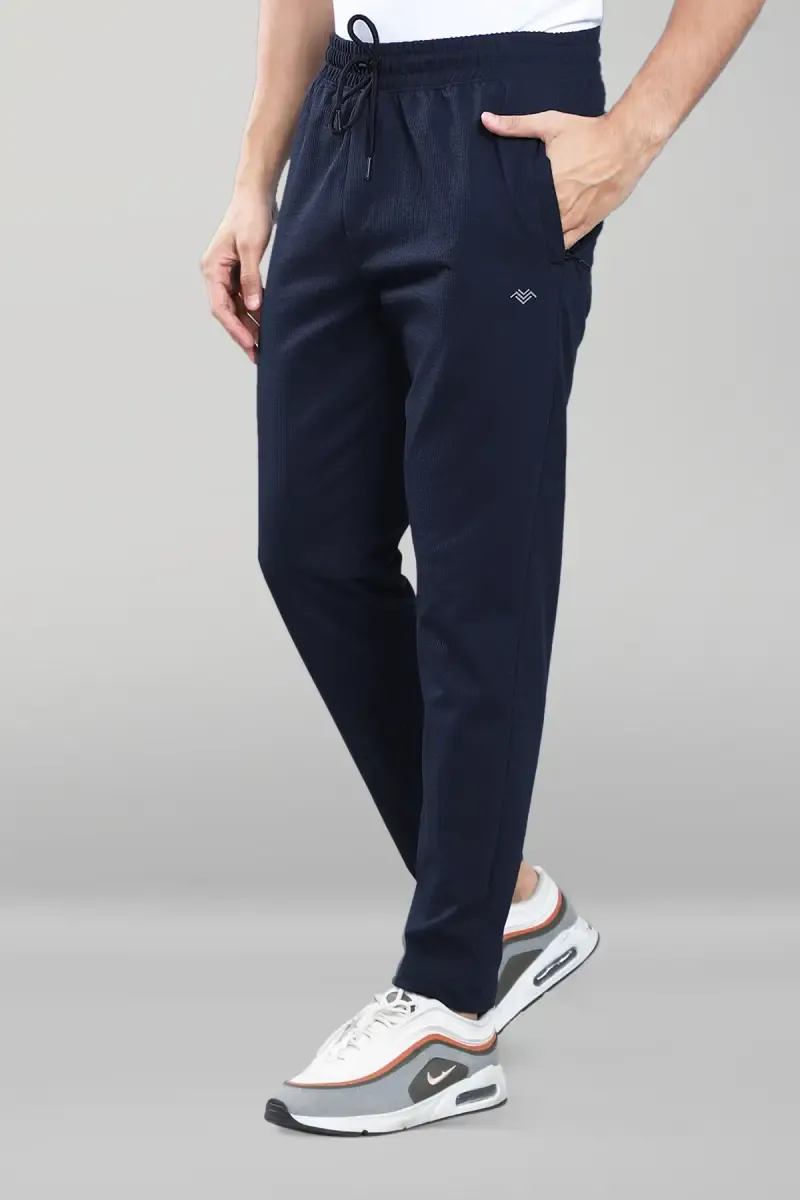Cotton Regular Fit Track Pant for Men 028686NAVBLUXXL