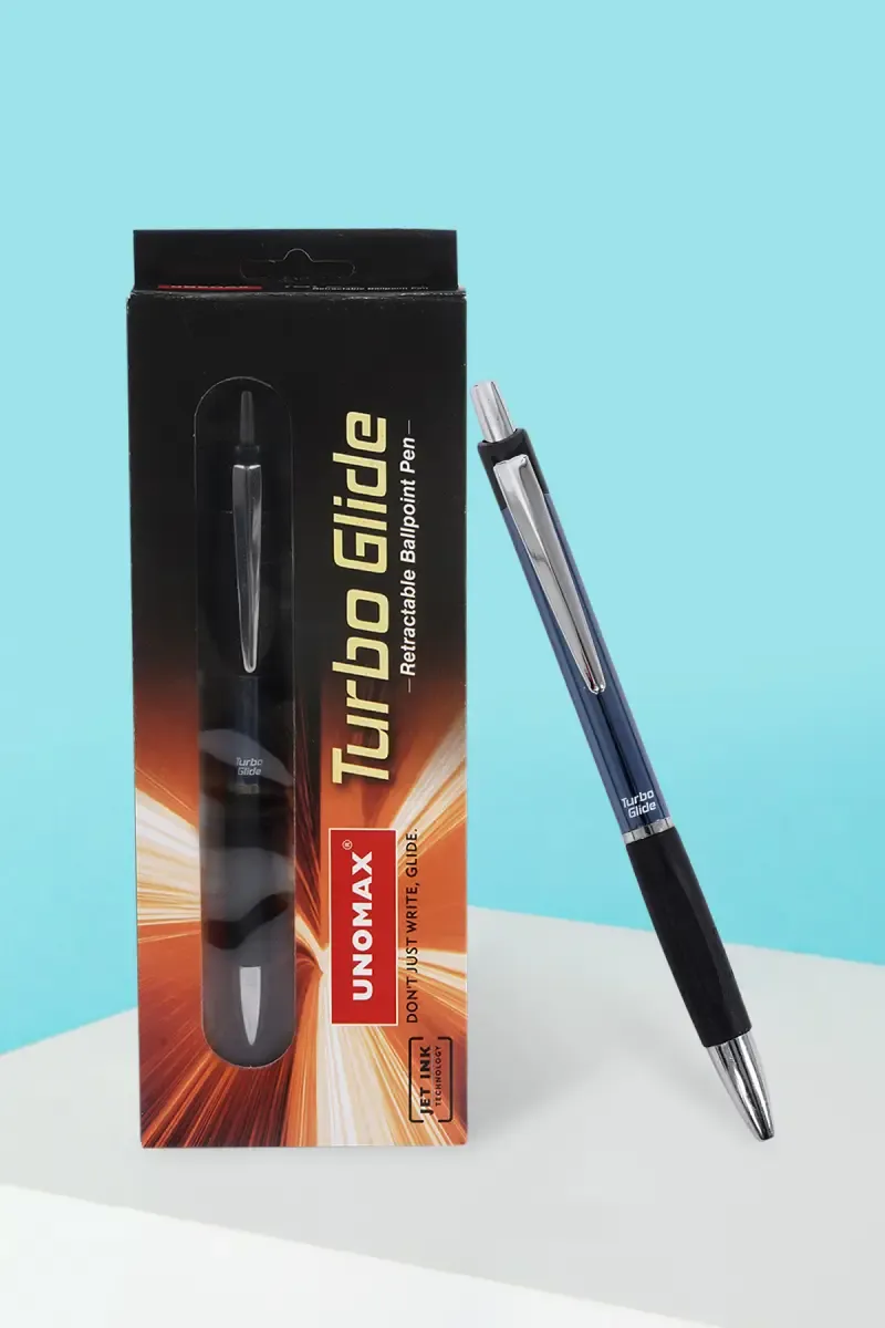 Unomax Turbo Glide Ball Point Pens - Pack of 1 028694NAVBLUPACOF12