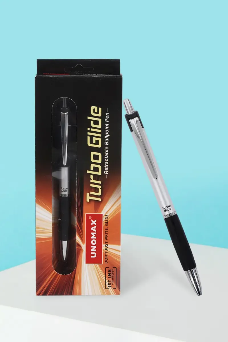 Unomax Turbo Glide Ball Point Pens - Pack of 1 028694SILPACOF12