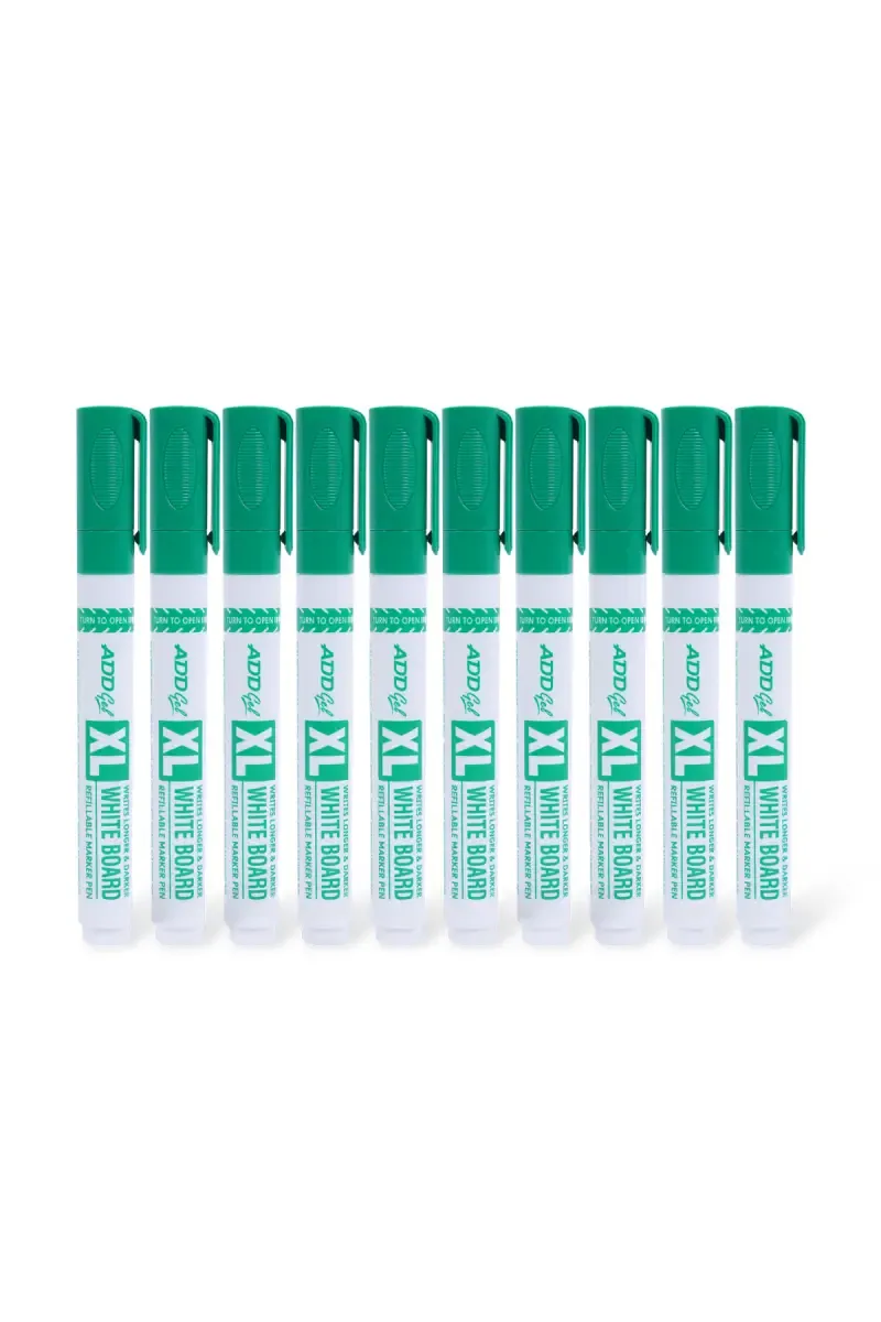 Add Gel Leaders Technology XL White Board Marker (Green) - Pack of 10 028755GRE