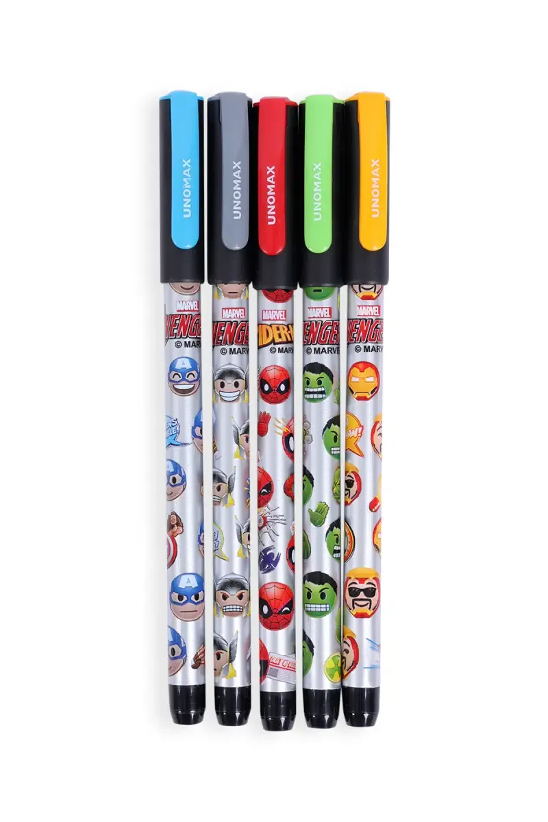 Unomax Heroes Avengers Gel Pen - Pack of 5