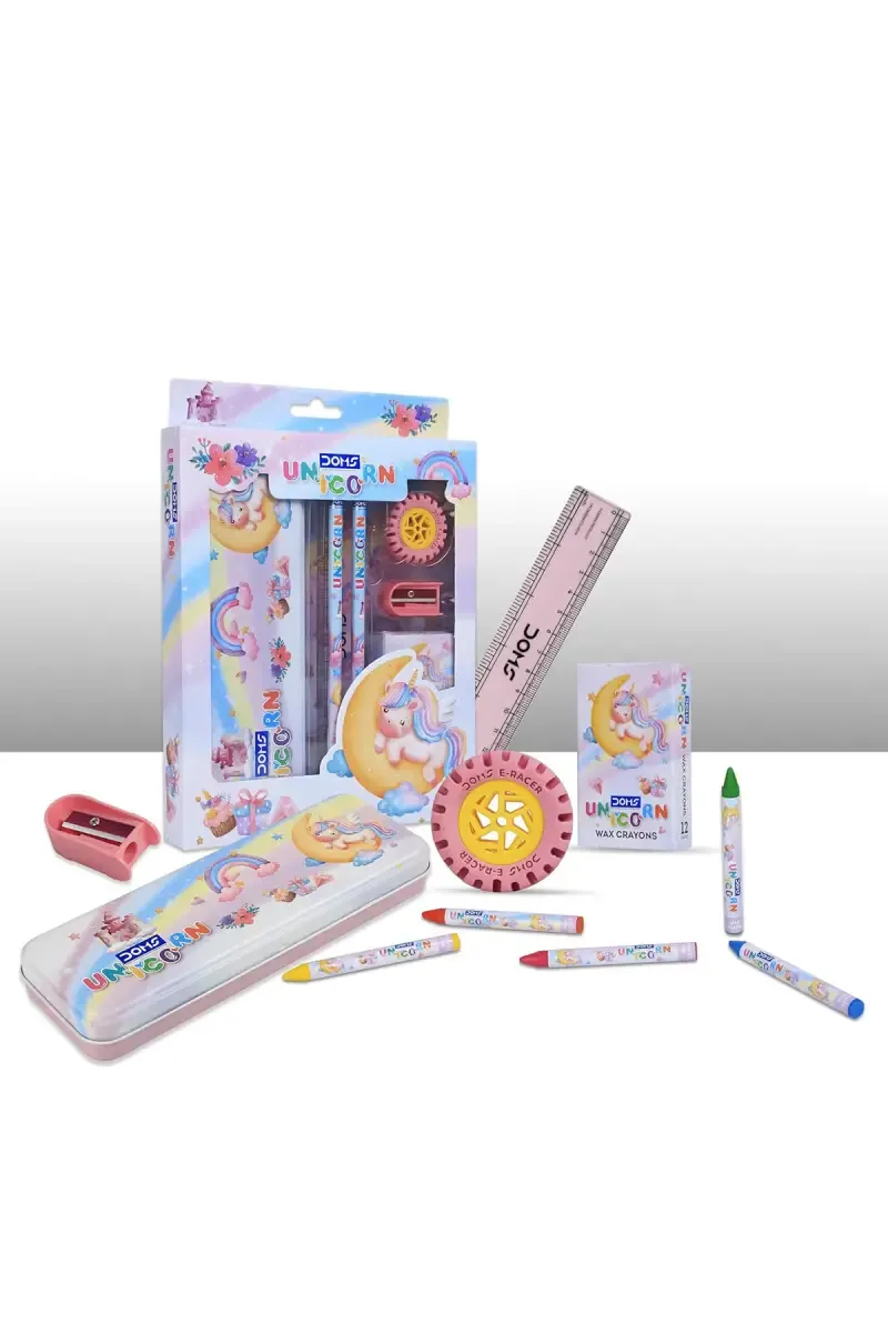 Doms Unicorn Stationery Gift Set – (Pack of 12) 