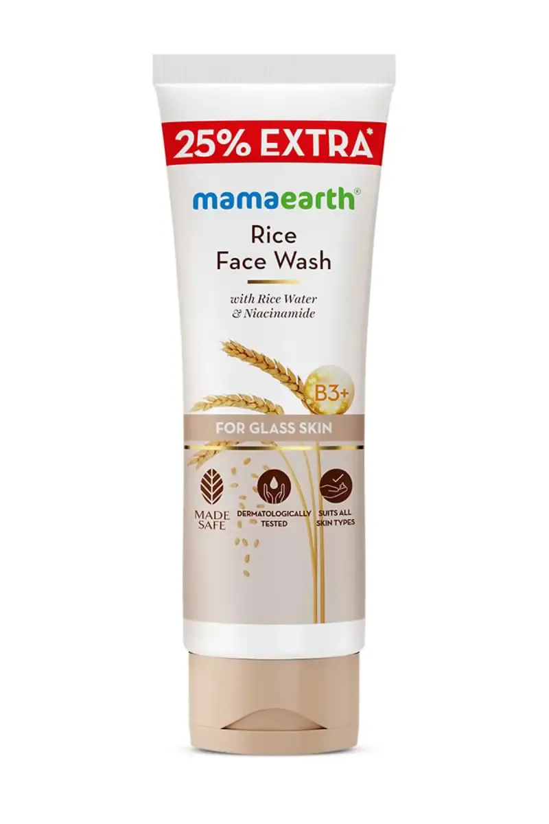 Mamaearth Rice Face Wash - 100ml + 25ml Extra