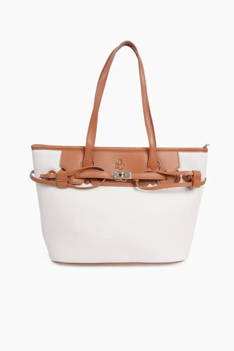 Elite Solid Casual Hand Bag for Women 028992BEI