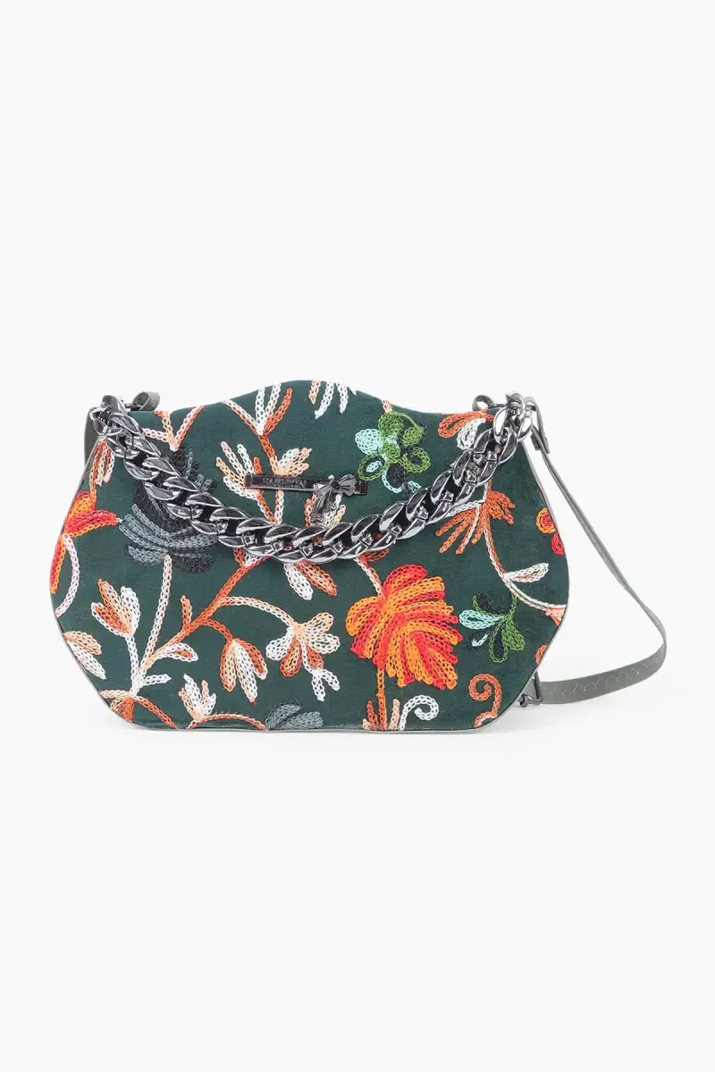 Floral Embroidered Sling Bag for Women 029030DARGRE