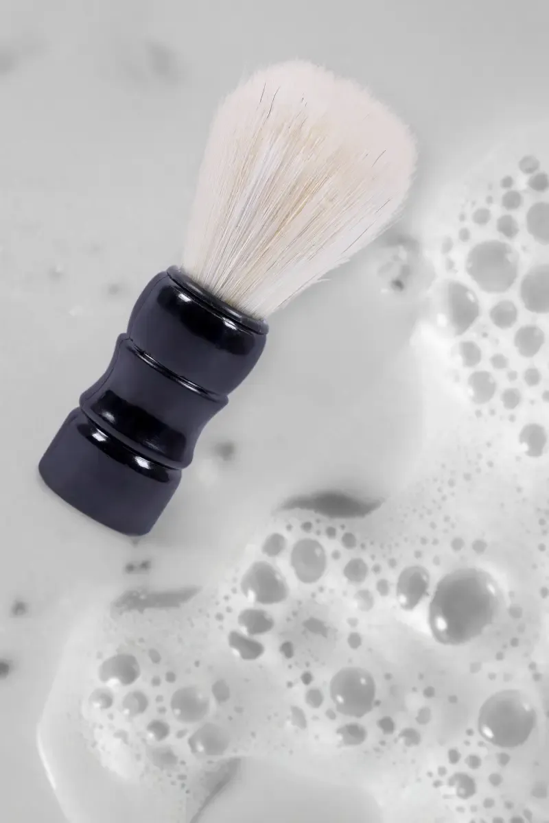 Synthetic Nylon Beard Shaving Brush for Boys and Men (Blue)