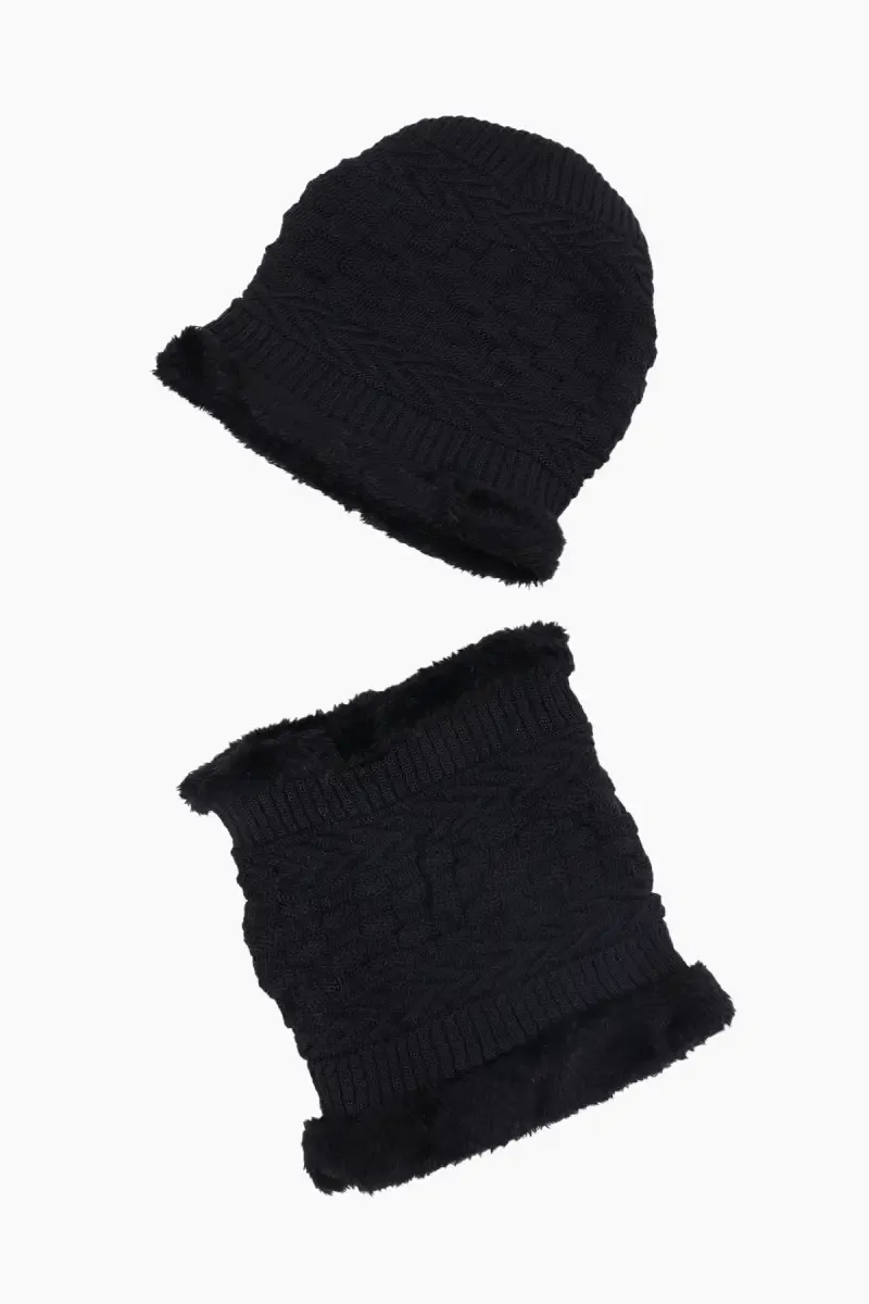 Wool Beanie Cap & Muffler for Men and Women