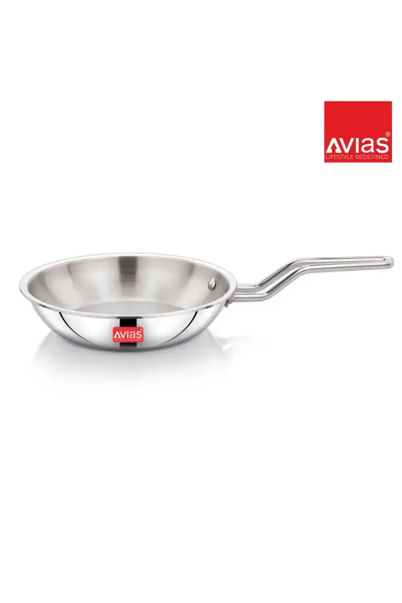 Avias India Stainless Steel IB Triply Frypan - 22cm / 1.25 Ltr
