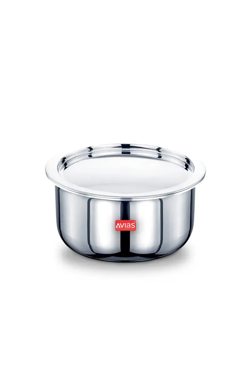 Avias India Stainless Steel IB Triply Tope with Lid - 1.1 Ltr / 14cm