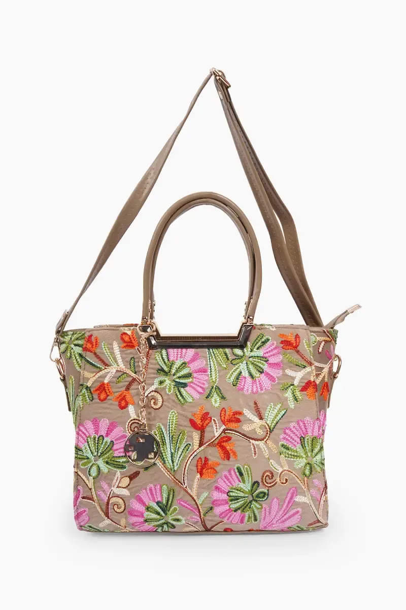 Premium Floral Embroidered Handbag for Women 029157LIGBRO