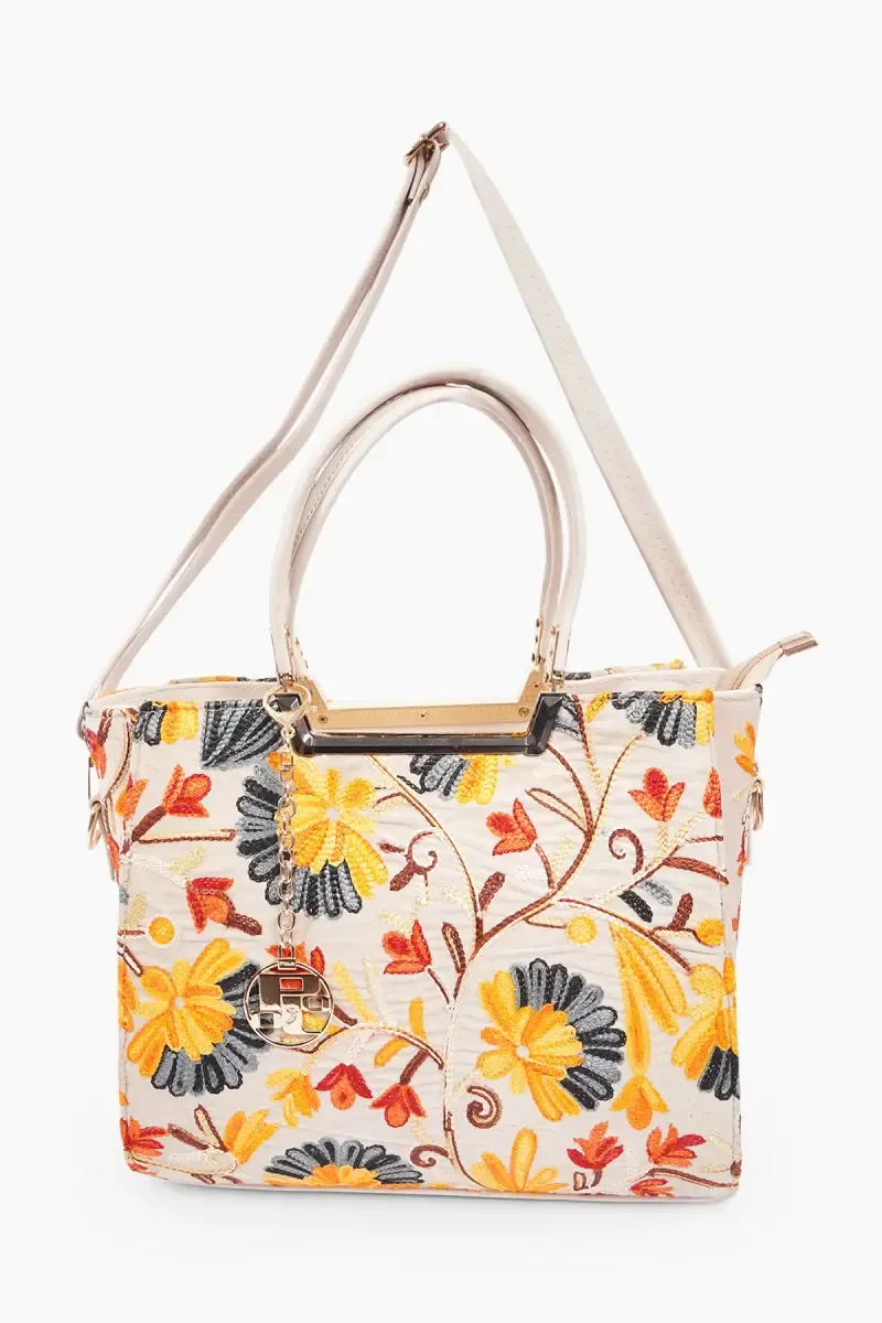 Premium Floral Embroidered Handbag for Women 029157SAN