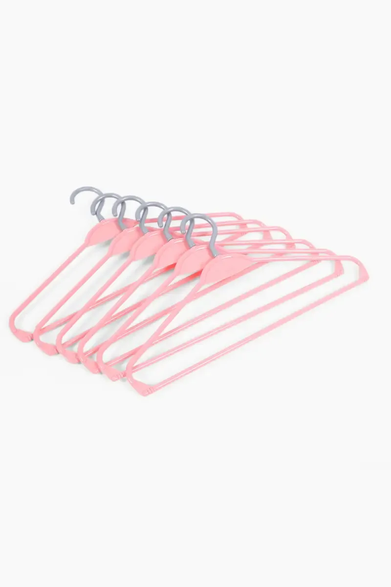 Plastic Cloth Hanger Set - 6 Pcs