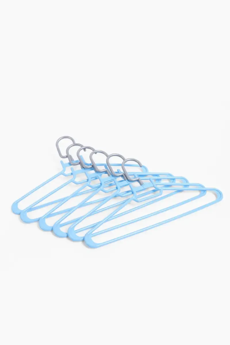 Plastic Cloth Hanger Set - 6 Pcs