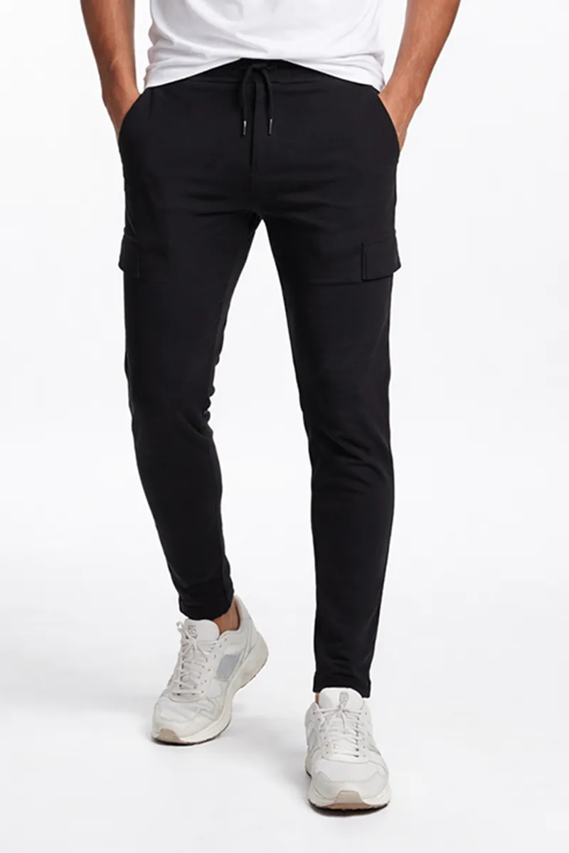 Men's Cotton Mid Rise Track Pants 029257BLAXXL