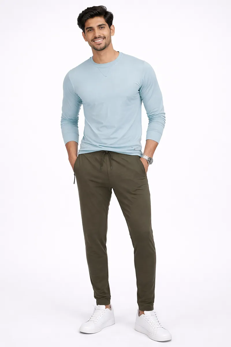 Men's Cotton Solid Mid Rise Track Pants 029290OLIXXL