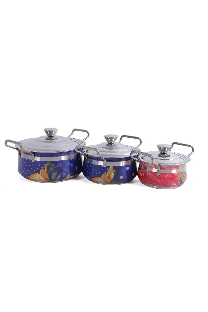 Premium Stainless Steel Dish Set - 550ml, 900ml & 1600ml