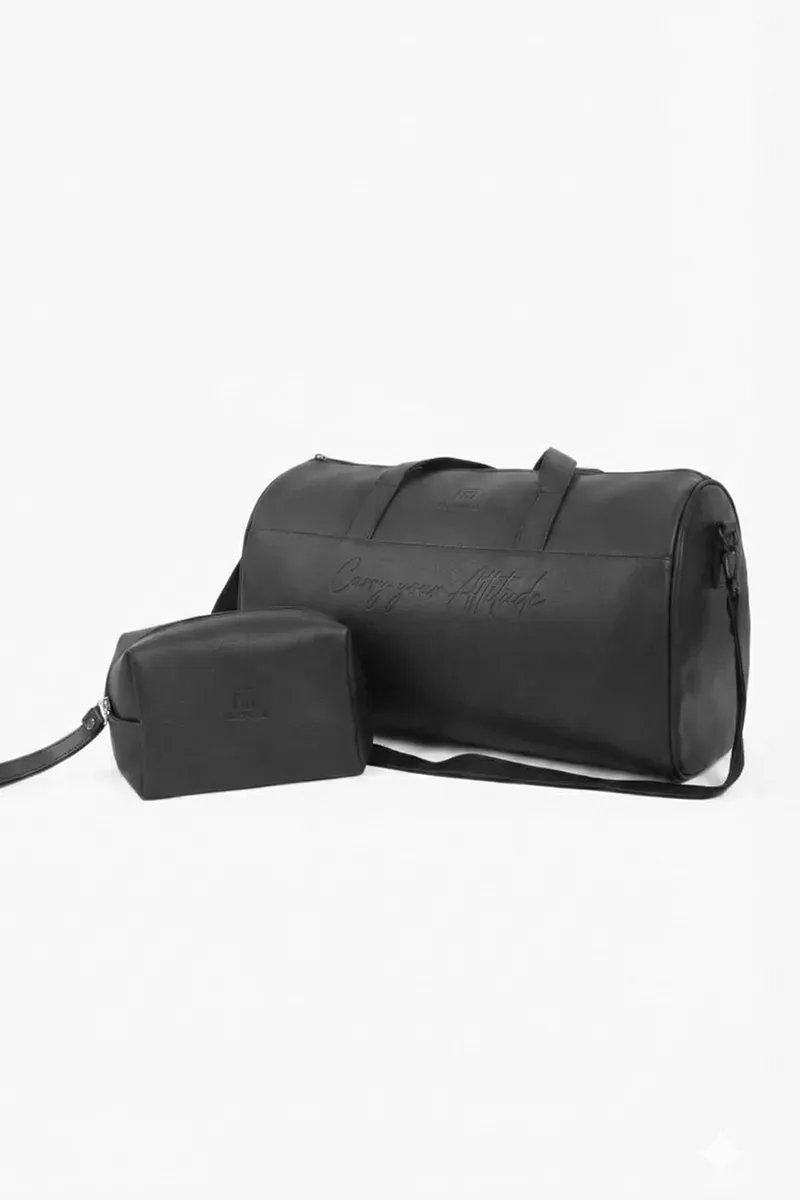 Unisex Pack of 2 Comfortable Leatherette Duffle Bags for Travel