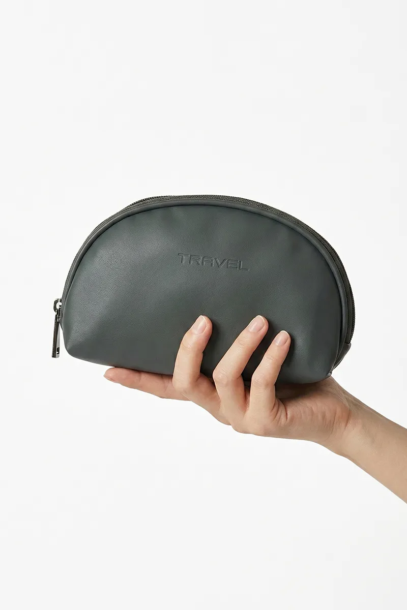 Women's Semicircle Makeup Pouch & Wallet Purse 029335GRE