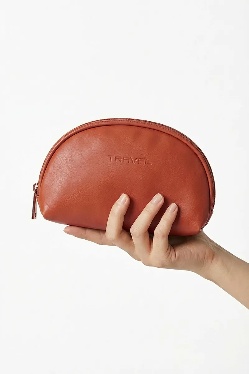 Women's Semicircle Makeup Pouch & Wallet Purse