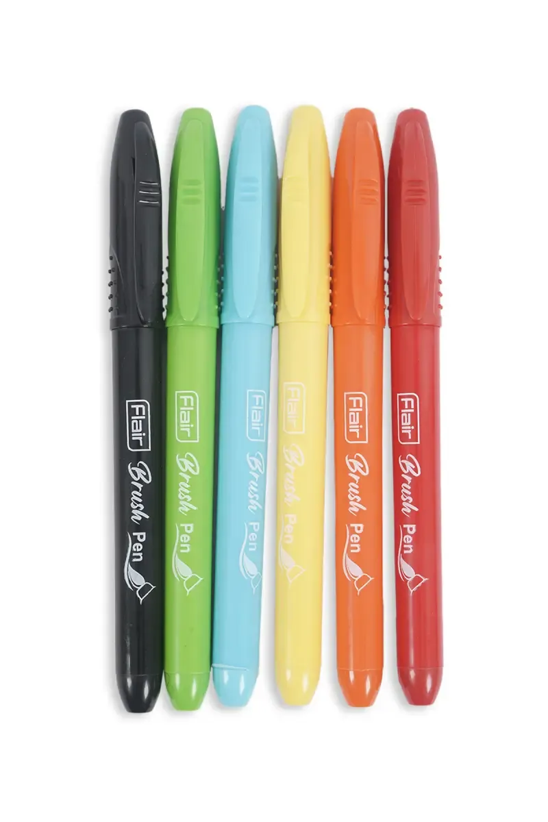 Flair Creative Brush Pen Set (Multicolor) – Pack of 6