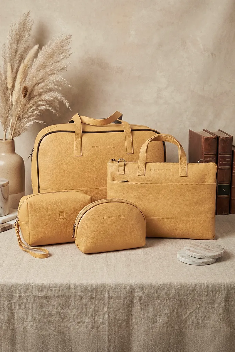 Unisex Medium Leatherette Duffle Bag Pack of 4 