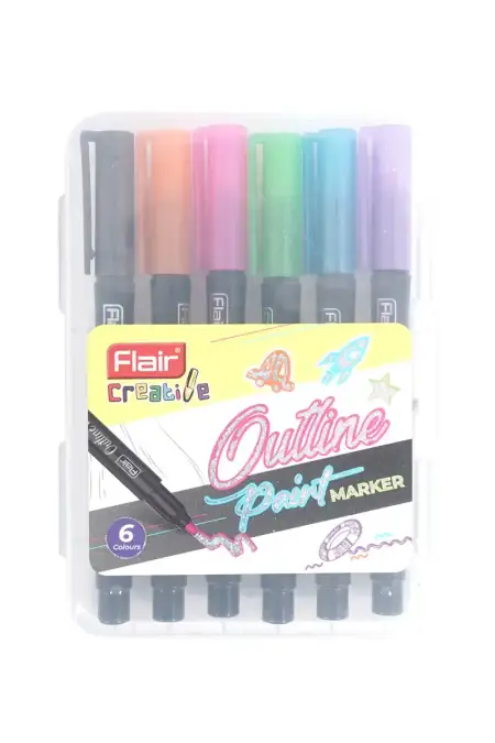 Flair Creative Outline Paint Marker - Pack of 6
