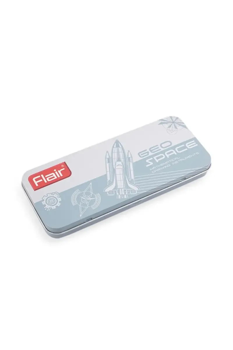 Flair Geo Space Mathematical Geometry Box (Grey) - Pack of 1