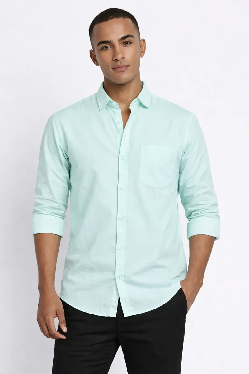 Linen Solid Casual Shirt for Men