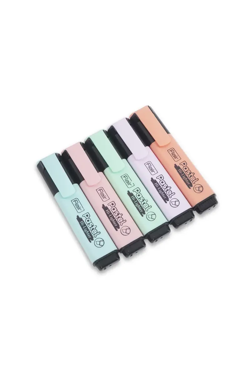 Flair Creative Pastel Highlighter, Multicolor - Pack of 5