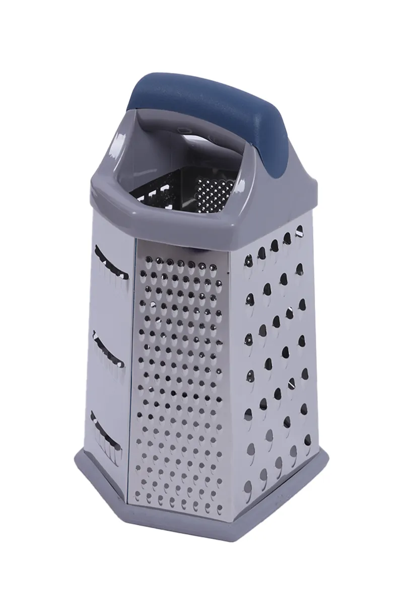 Stainless Steel 6 Versatile Blades Grater, Grey  - 21cm