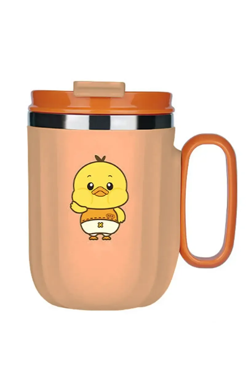 Plastic & Stainless Steel Mug with Lid - 400ml