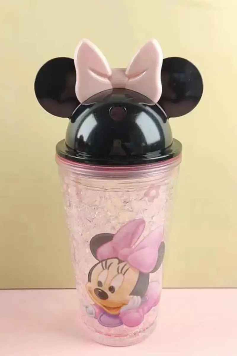 Plastic Tumbler with Lid & Straw - 450ml	 029487PIN1