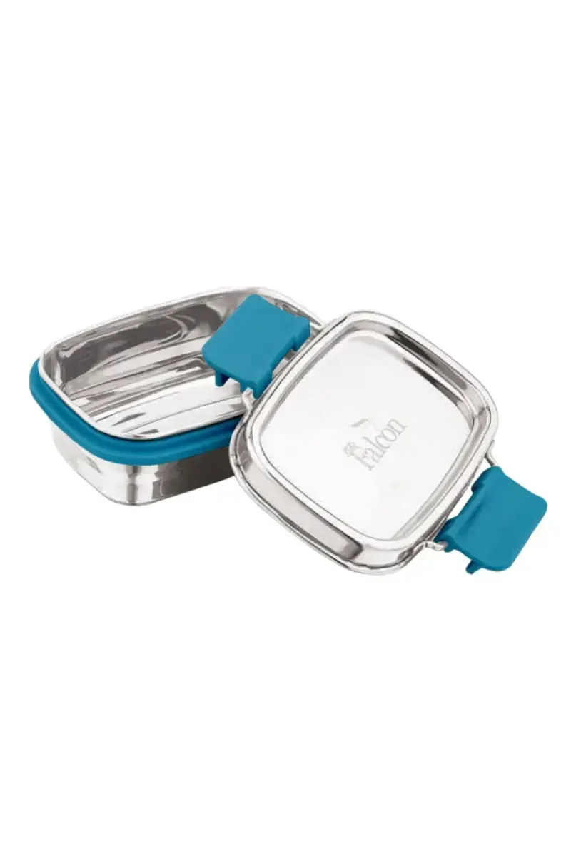 PddFalcon Stainless Steel Recta Joy Mini Container - 180ml  029531TURBLU180ML