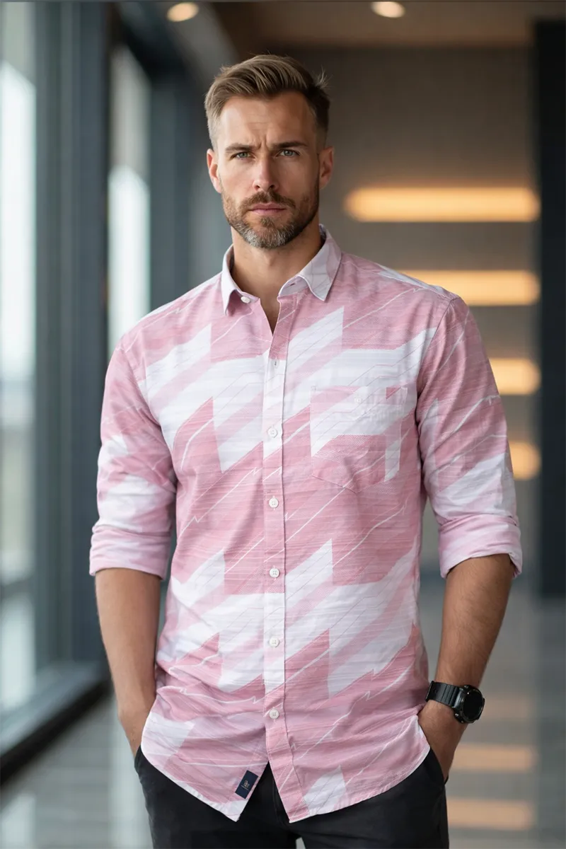 Cotton Printed Casual Shirt for Men