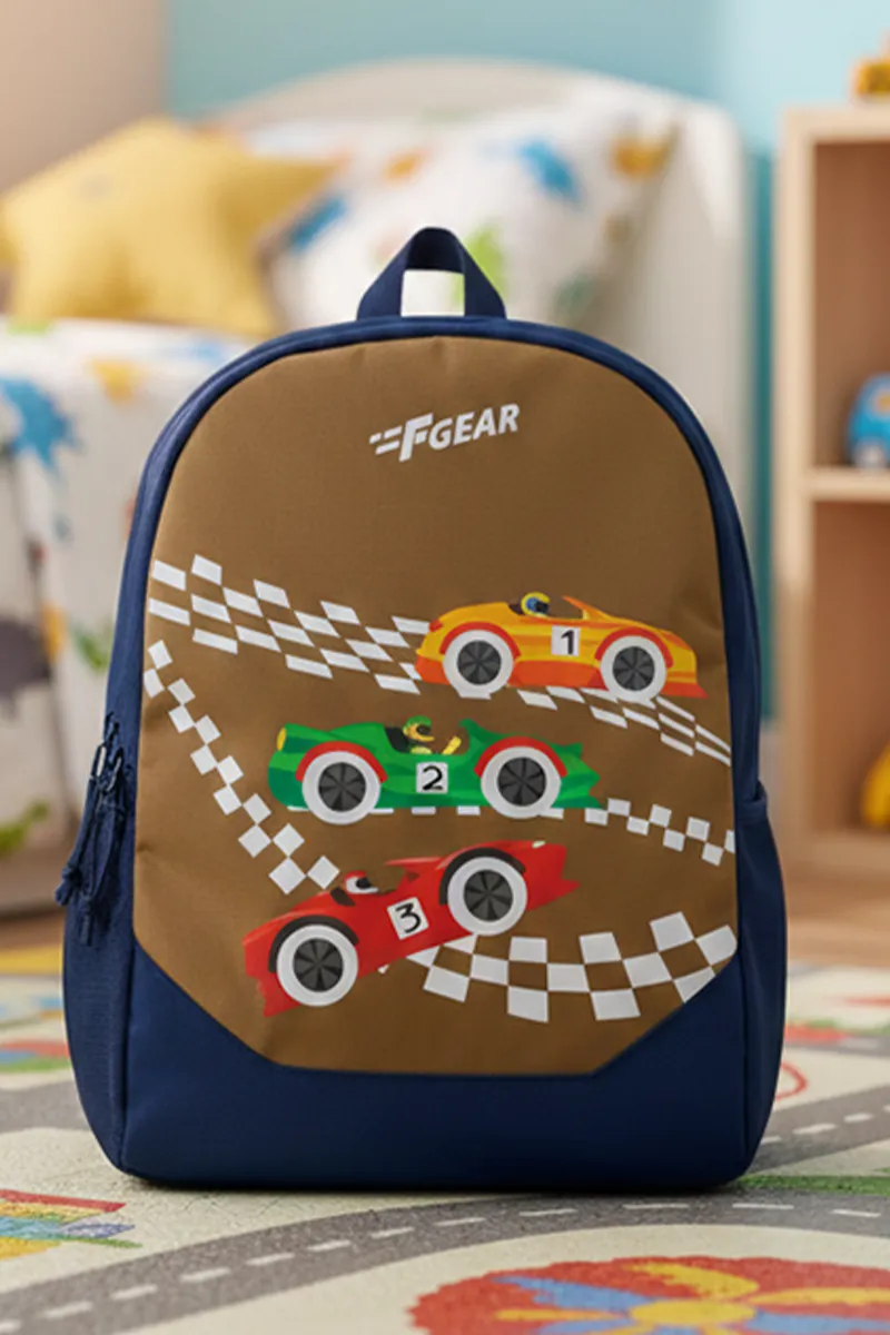 Boomer 15L Navy Blue Crazy Karter Kids School Backpack 029538NAVBLU2