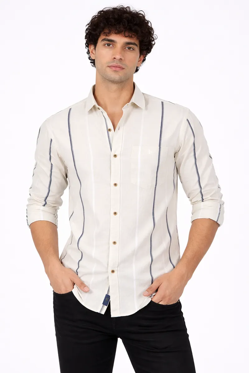 Cotton Striped Casual Shirt for Men