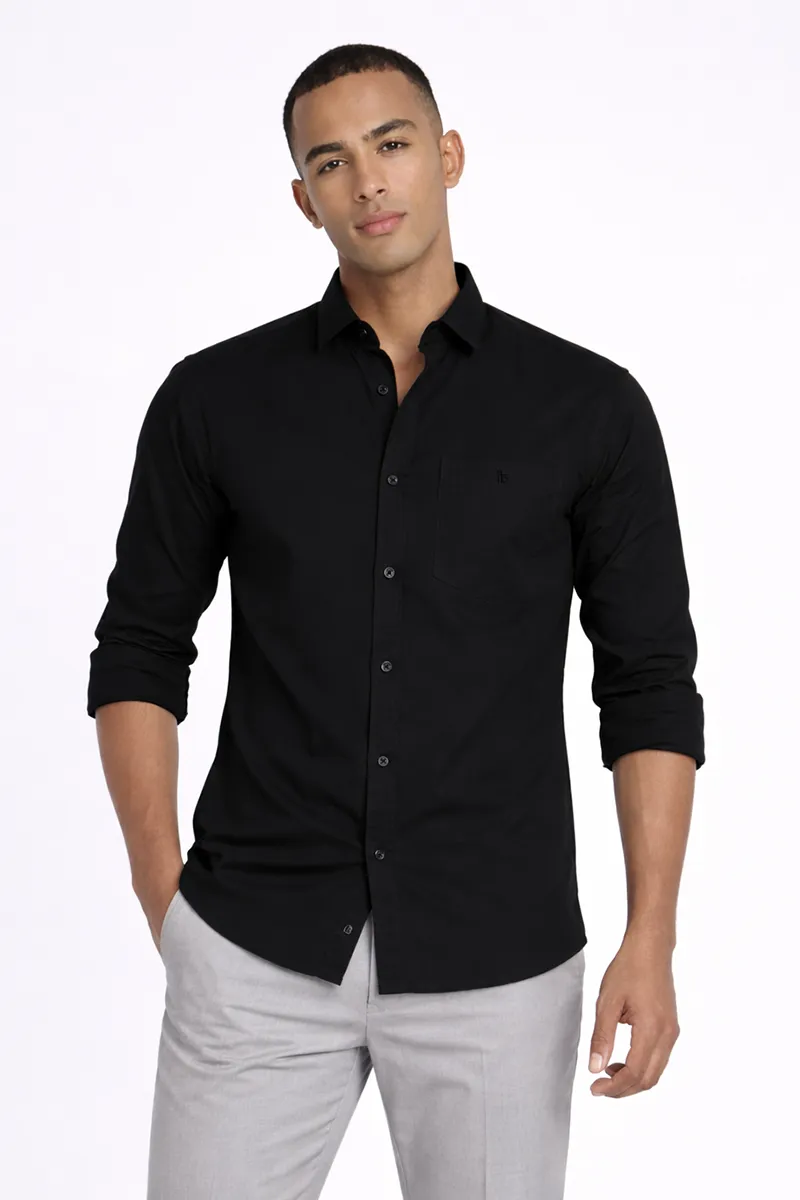 Men's Cotton Solid Casual Slim Fit Shirt