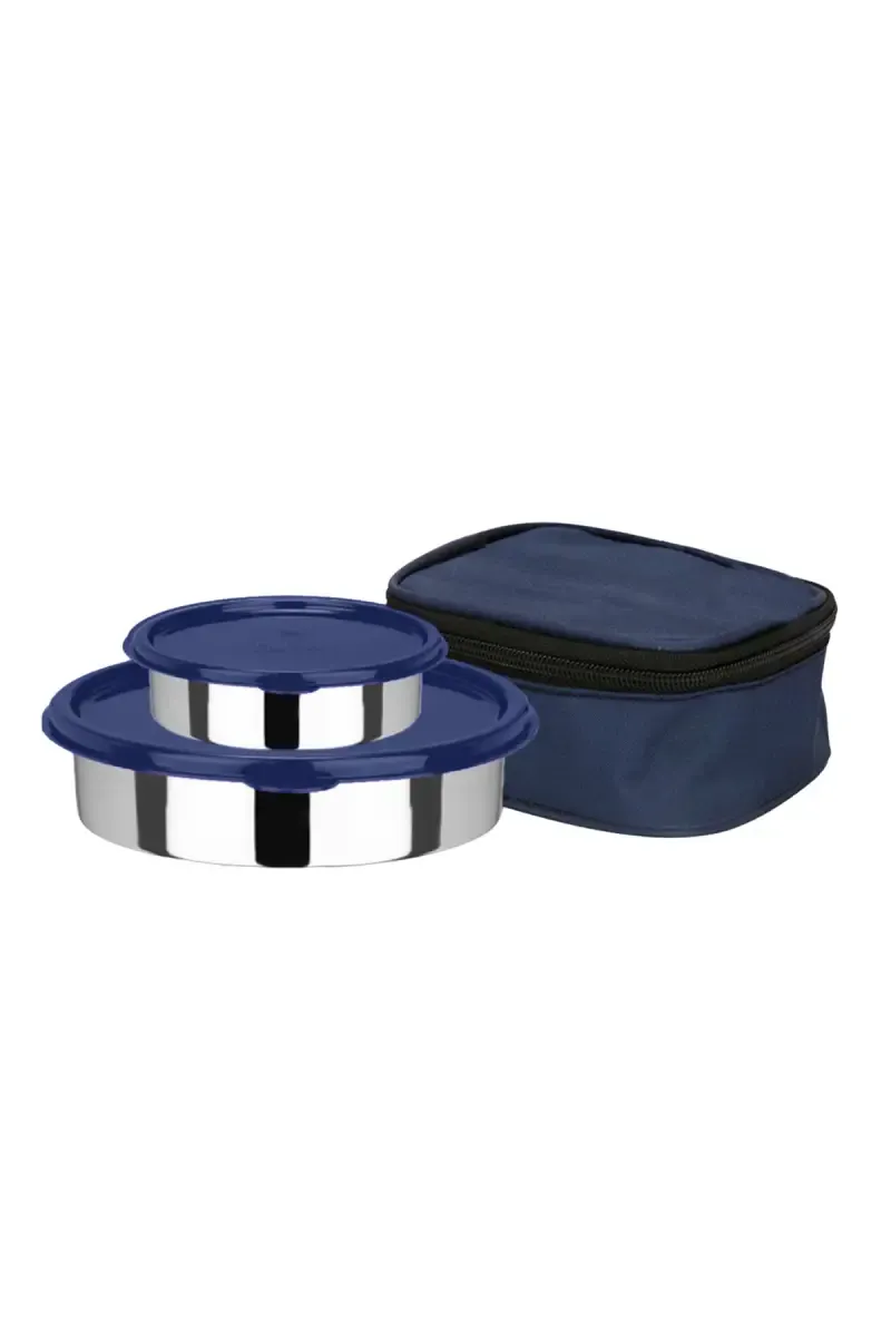 PddFalcon Stainless Steel Dura Duo Lunch Box With Bag - 630ml