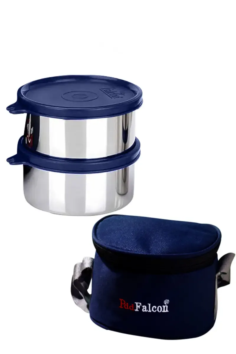 PddFalcon Stainless Steel Dura Lily Lunch Box Set - 700ml
