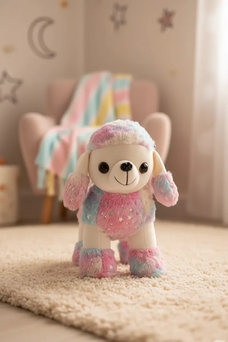 Poodle Dog Stuffed Soft Toy - 28 Cm (Off White)