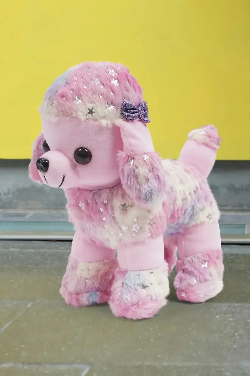 Poodle Dog Stuffed Soft Toy - 28 Cm (Pink)   029617UNIPIN