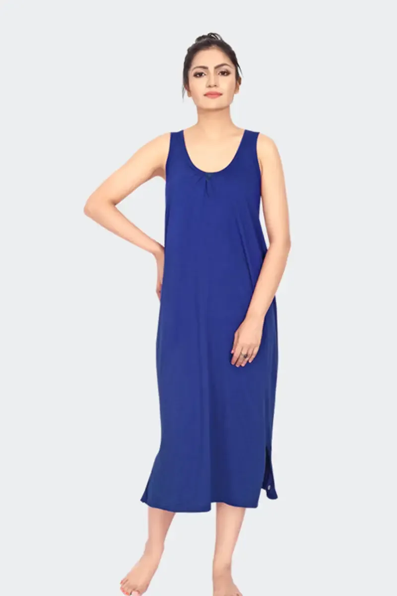 Prithvi Pure Cotton Solid Nighty for Women