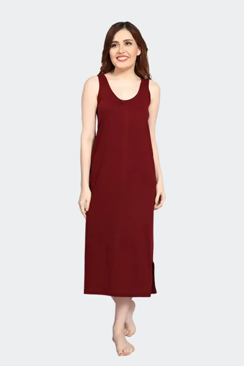 Prithvi Pure Cotton Solid Nighty for Women